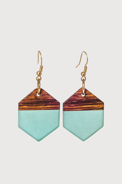 Rowena Wooden & Resin Earrings