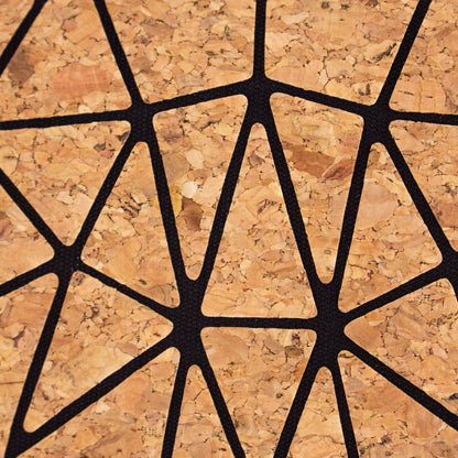 Geometric Cork-Over Zipper Wallet
