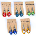 Beads & Colorful cork handmade earrings
