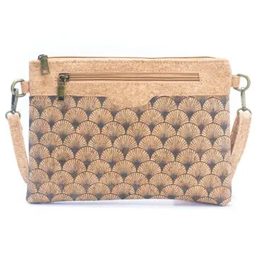 Printed Natural Cork Crossbody Bag & Clutch