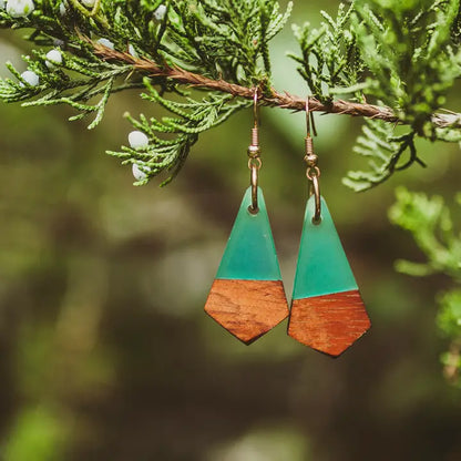 Jasmine Wooden & Resin Earrings