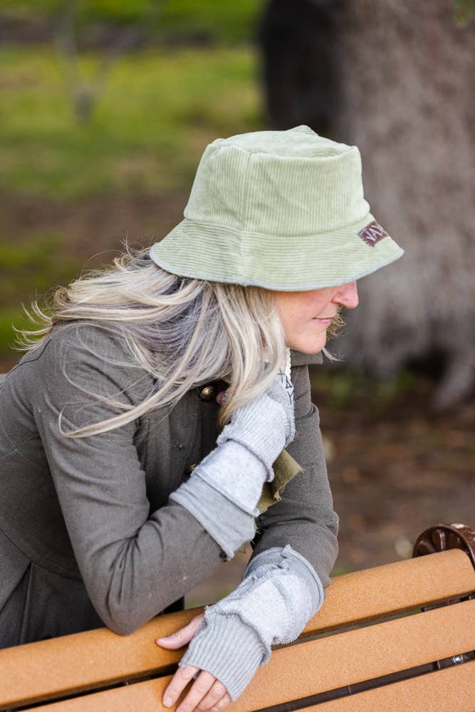 Fingerless Gloves Light mix Grey Upcycled from sweaters