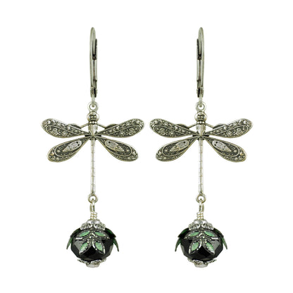 Dragonfly Daze Earrings Artisan Painted Filigree - Fairyland