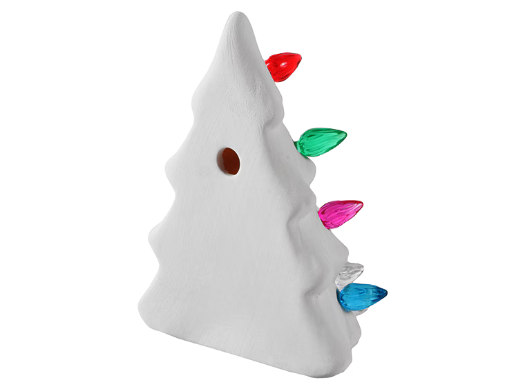 Christmas Tree Night Light Bisqueware
