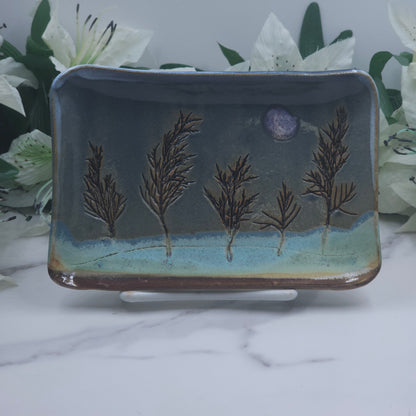 Snack Plate w/Branches handmade pottery