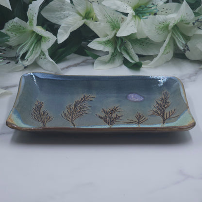 Snack Plate w/Branches handmade pottery