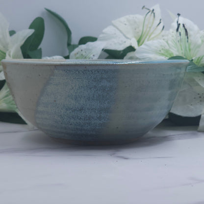 Cereal Bowl w/ Leaves handmade pottery