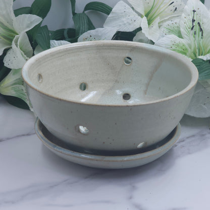 Small Berry Bowl w/dish handmade pottery