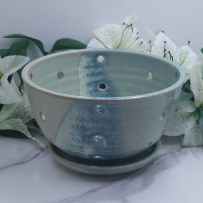 Berry Bowl w/dish handmade pottery