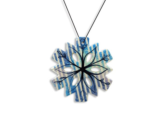Flat Snowflake Ornament Bisqueware