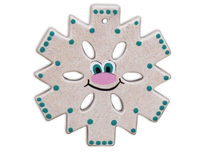 Flat Snowflake Ornament Bisqueware