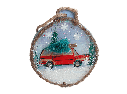 Flat Ball Ornament Bisqueware