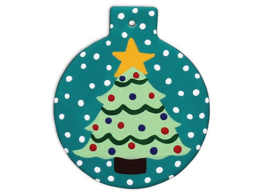 Flat Ball Ornament Bisqueware