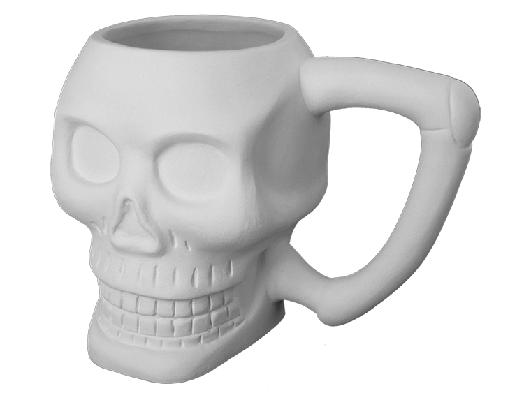 Skull Mug Bisqueware