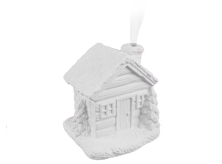 Cozy Cottage Incense Holder Bisqueware