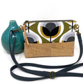 Geo Olive Organic Cotton & Cork Crossbody