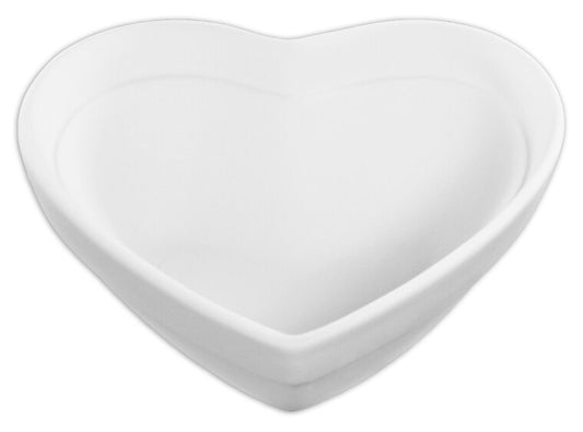 Happy Heart Dish Bisqueware