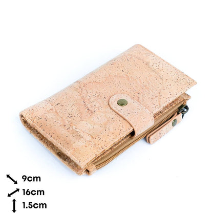 Chic Black and Natural Cork Women's Wallet