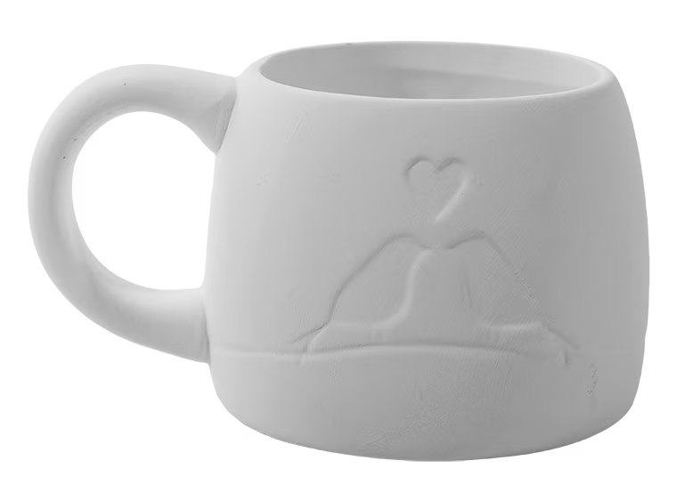 Love Birds Mug Bisqueware