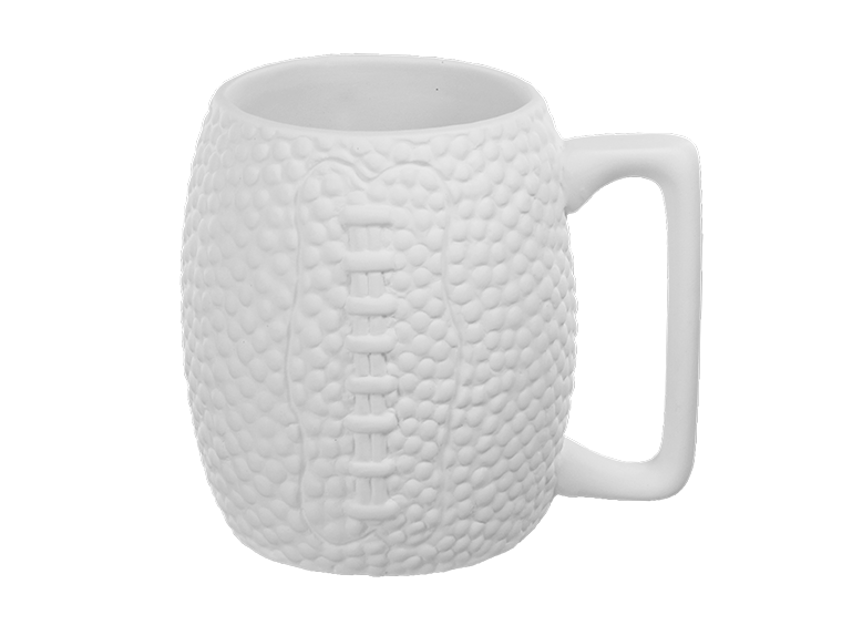 Football Mug Bisqueware