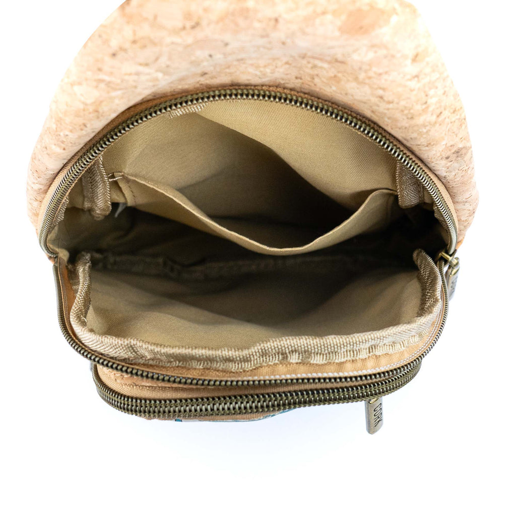 Cork Sling Bag with Printed Front Panel