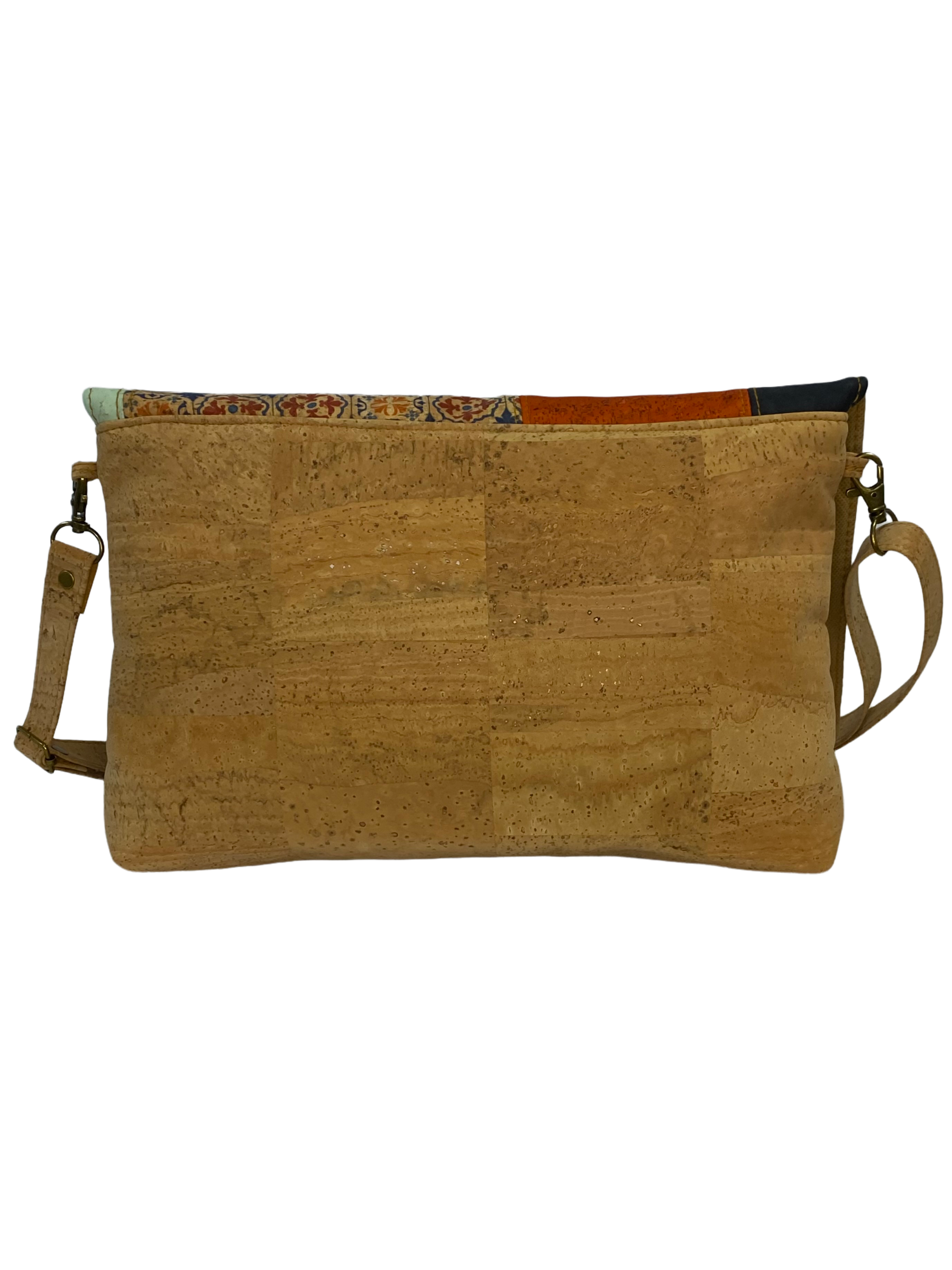 Natural Iris bag with patchwork