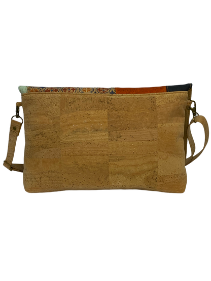 Natural Iris bag with patchwork