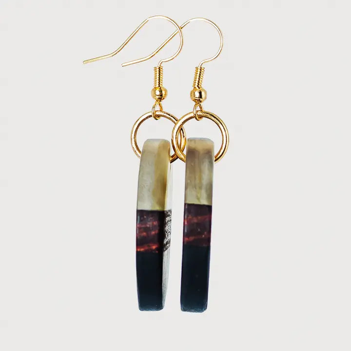 Bella Wooden & Resin Earrings