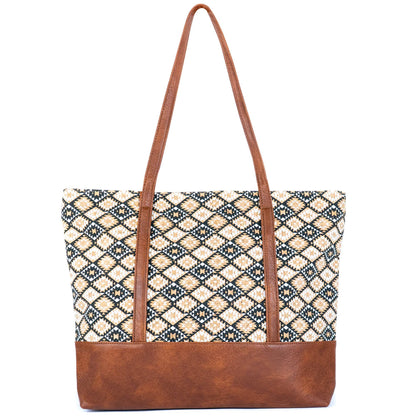 Cork Tote Bag with Vegan Leather Straps