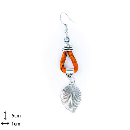 Cork & Leaves Earrings for Women
