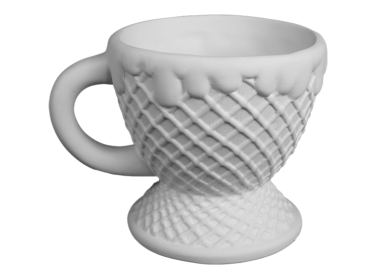 Waffle Cone Mug Bisqueware