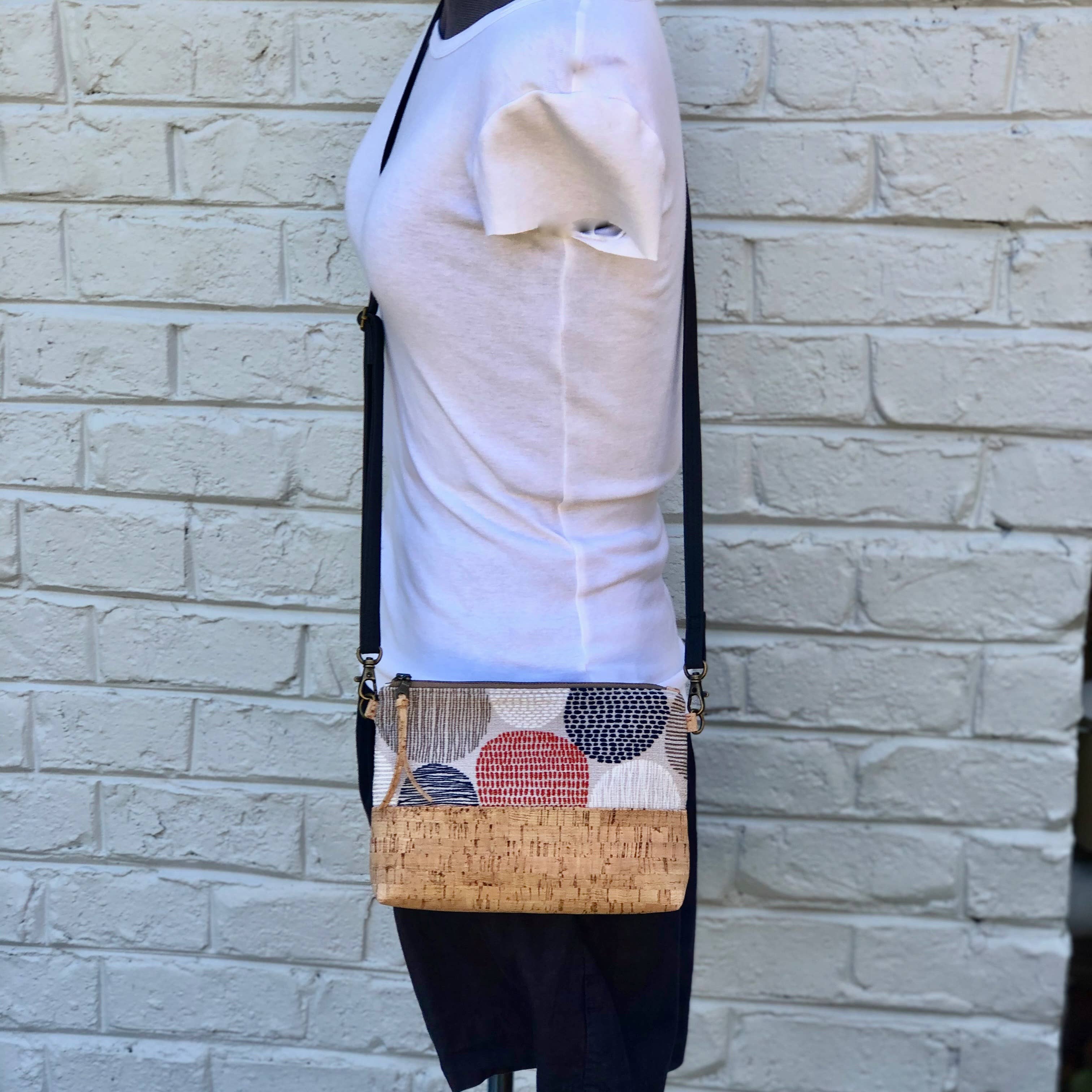 Big Fleur Organic Cotton & Cork Crossbody