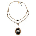 Elegant Dressage Cameo Necklace - Horse Girl
