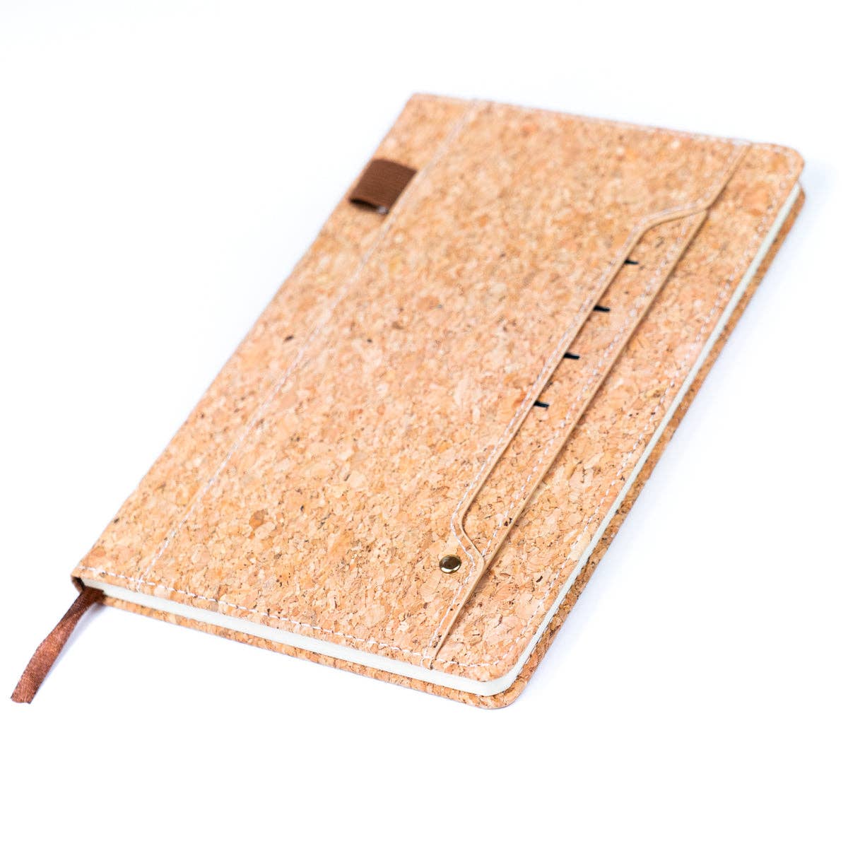 Cork Dairy Notebook with Card Holder and Pen Holder