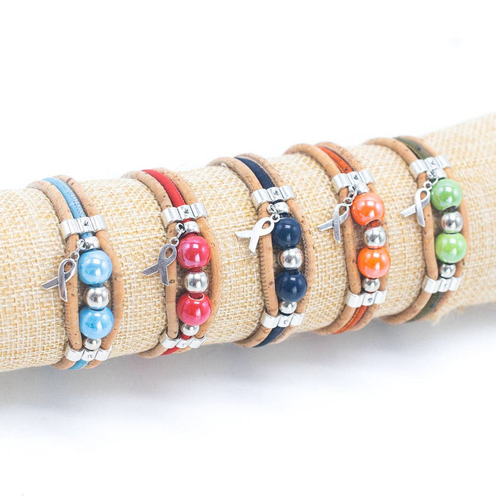 Beaded Handmade Cork Bracelet
