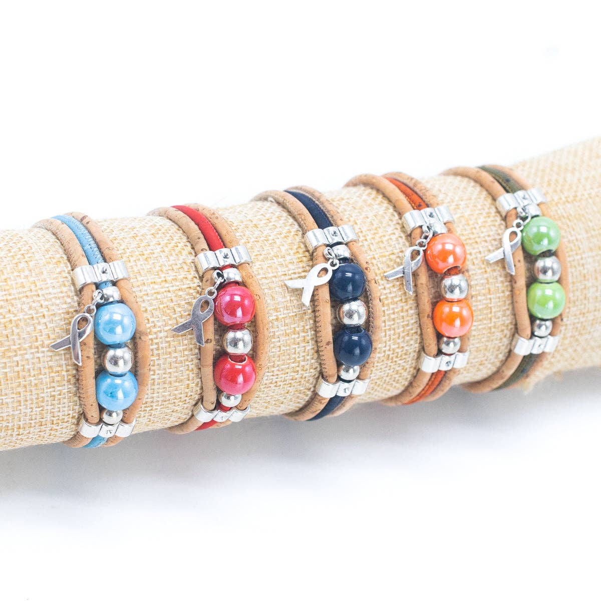 Beaded Handmade Cork Bracelet