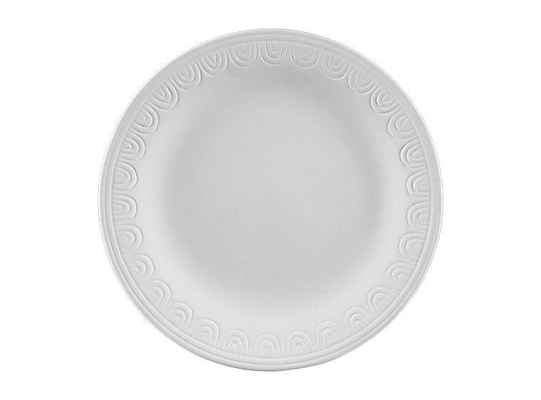 Boho Rimmed Salad Plate Bisqueware