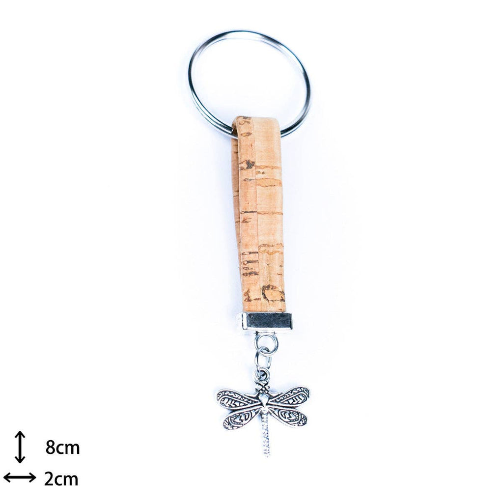 Dagonfly cork handmade keychains