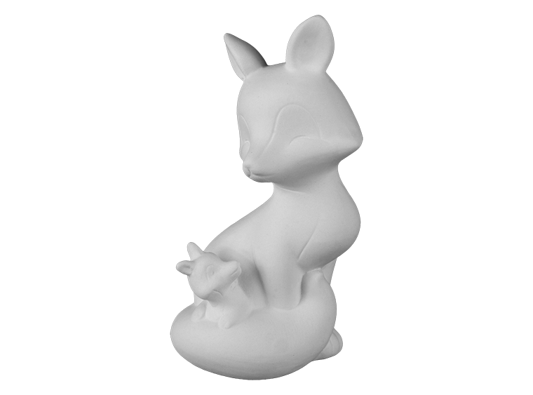 Mama and Baby Fox Bisqueware