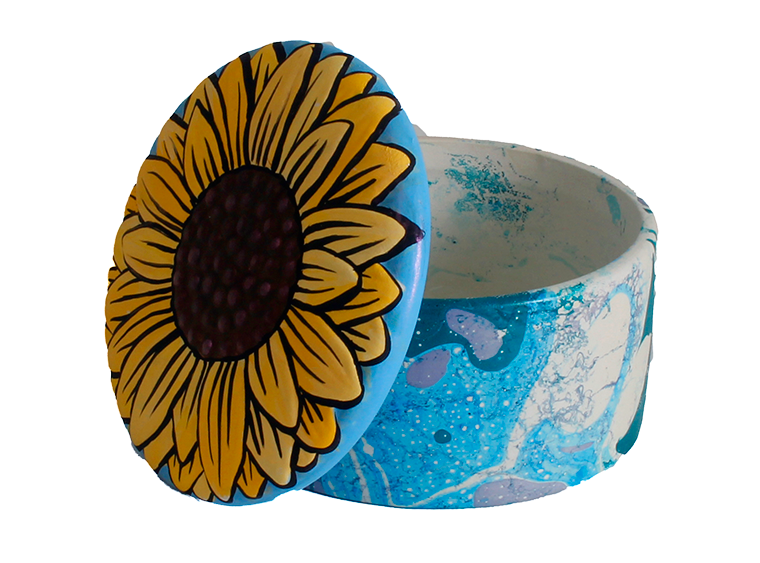 Sunflower Box Bisqueware