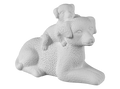 Mama and Baby Pup Figurine Bisqueware