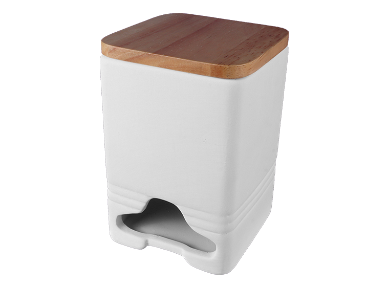 Modern Teabag Dispenser Bisqueware