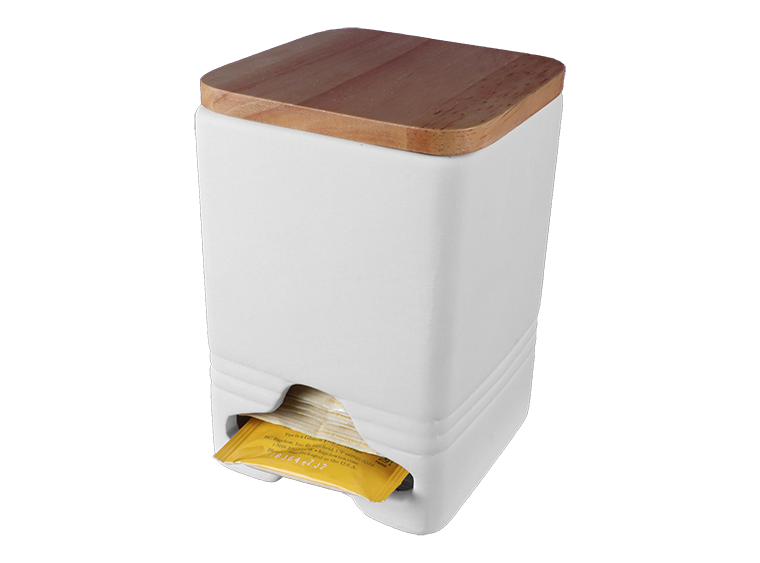 Modern Teabag Dispenser Bisqueware