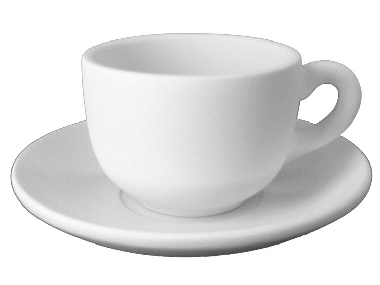 Espresso Cup and Saucer Bisqueware