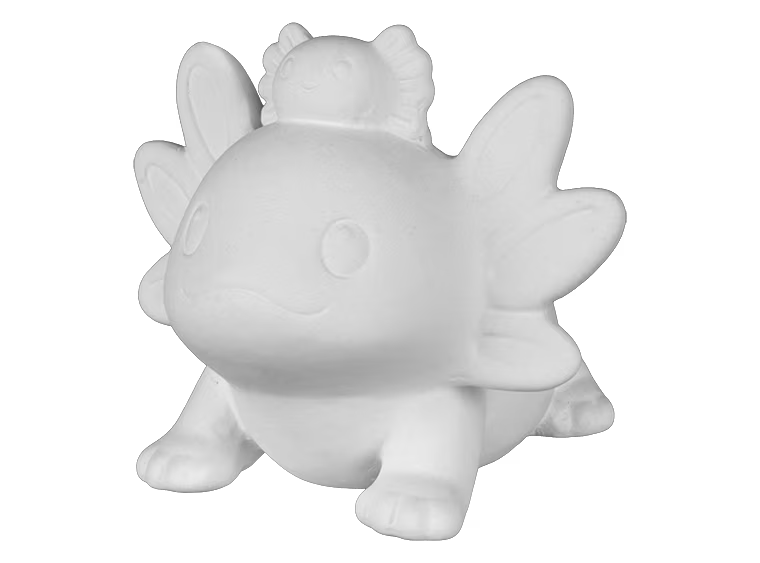 Mama and Baby Axolotl Bisqueware