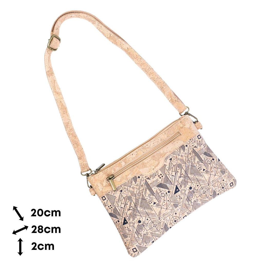 Printed Natural Cork Crossbody Bag & Clutch