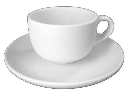 Tea Cup and Saucer Bisqueware