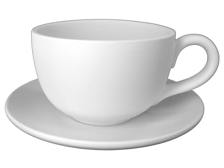 Latte Cup and Saucer Bisqueware