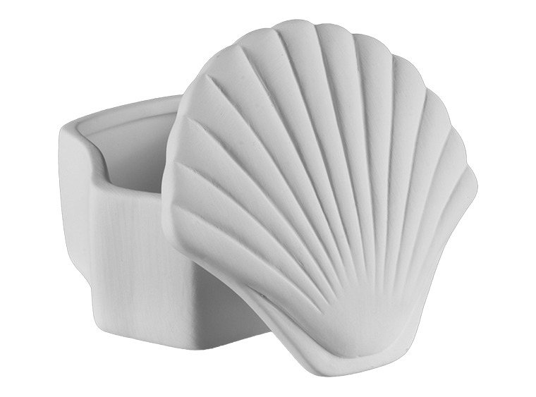 Seashell Box Bisqueware