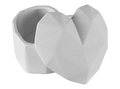 Faceted Heart Box Bisqueware